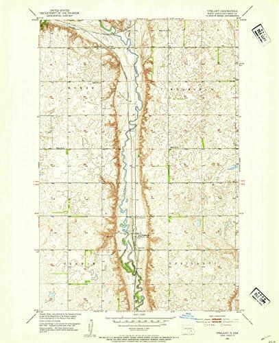 Ypsilanti ND topo map, 1:24000 Scale, 7.5 X 7.5 Minute, Historical, 1952, Updated 1954, 26.9 x 21.9 in Cover