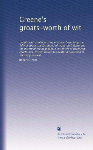 Greene's groats-worth of wit Cover