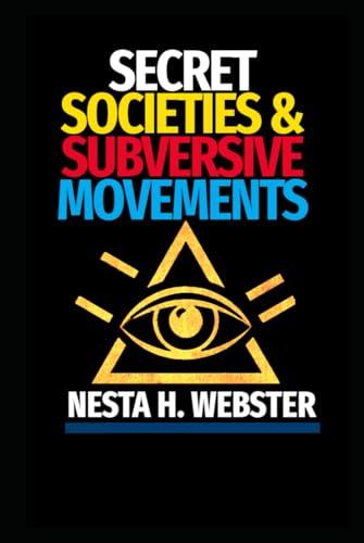 Secret Societies And Subversive Movements: Original Manuscript Cover