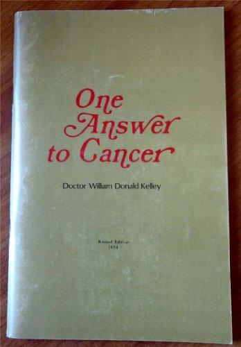 One Answer To Cancer an Ecological Approach To TH Cover