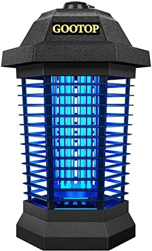 GOOTOP Bug Zapper Outdoor, Mosquito Zapper Outdoor, Electric Fly Zapper,Fly Traps, Mosquito Killer, 3 Prong Plug,Flying Insects Zapper Outdoor 90-130V, ABS Plastic Outer (Black) Cover