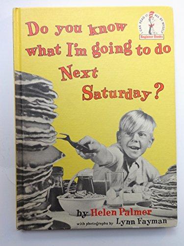 Do You Know What I'm Going to Do Next Saturday? Cover