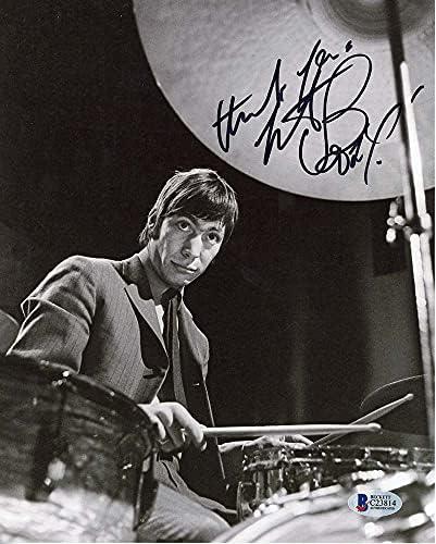 Charlie Watts R olling S tones Drummer 8x10 Photo Signed Autographed Authentic BAS BECKETT COA compatible with Rolling Stones Cover