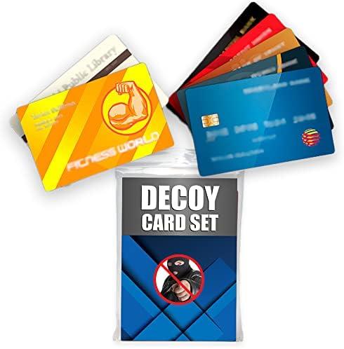 DIY Anti-Theft Travel Wallet Set - Fake Credit Cards & Debit Cards for Safety Against Pickpockets & Mugging - Decoy Wallet & Travel Document Holder - With 6 Unisex Cards (Styles Vary) Cover