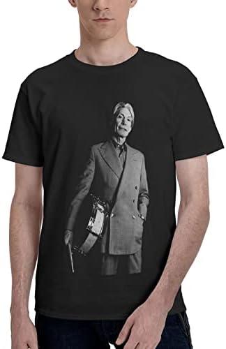Man's Dand Drummer Charlie and Watts T Shirt Crew Neck Short-Sleeve Shirts, Wicking Cotton Tee Top Shirt for Man, Graphic Custom Apparel Tops X-Large Black Cover