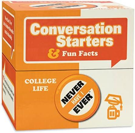 Never Have I Ever Conversation Starters: College Life Edition | Funny Card Game for Parties, Pregames, Spring Breaks, and Vacations | Fun Card Games for College Students | 150 Cards | Ages 17+ Cover