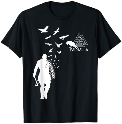 Viking Ragnar Lodbrok Valhalla Odin Ravens T-Shirt Cover