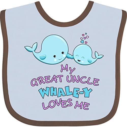 inktastic My Great Uncle Whale-y Loves Me Baby Bib Cover