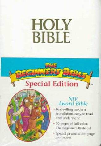 New International Version Bible : Award Bible, White Imitation Leather, Red Letter, Gold Edging Cover