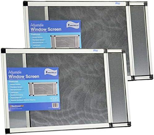 Fenestrelle Expandable Window Screen - Horizontal (15" H x 21" - 40" W), 2 Pack of Medium Adjustable Window Screens, Perfect Replacement Screen for Window, Window Net Screen and Window Screen Mesh Cover