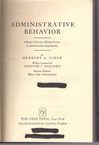 Administrative Behavior Cover