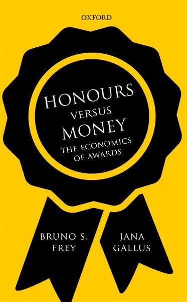 Honours versus Money: The Economics of Awards Cover