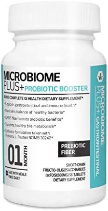 Microbiome Plus Prebiotics scFOS Prebiotic Fiber, Boosts Probiotic Benifits, GI Digestive Supplements, Allergy Safe and Gluten-Free for Men and Women (1 Month Supply) (1) Cover