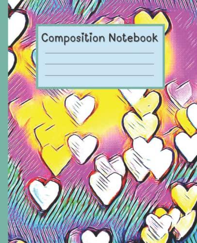 Composition Notebook: Uniquely Print Beautiful Illustration pattern -7.5" X 9.25"- Blank Wide Lined 120 Pages, Workbook for daily creative writing journal. Cover
