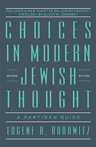 Choices in Modern Jewish Thought Cover