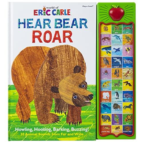 World of Eric Carle, Hear Bear Roar 30-Button Animal Sound Book - Great for First Words - PI Kids Cover