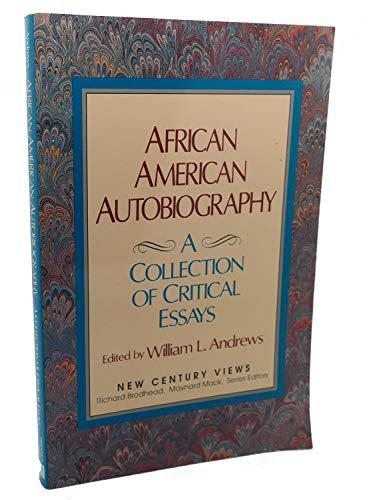 African-American Autobiography: A Collection of Critical Essays Cover