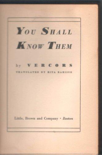 You shall know them, Cover