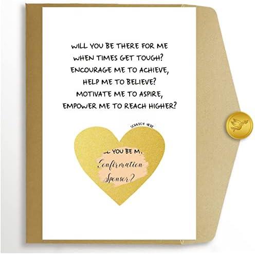 Scratch Off Will You be My Confirmation Sponsor Card, Confirmation Sponsor Asking Card, Confirmation Sponsor Proposal Card Cover