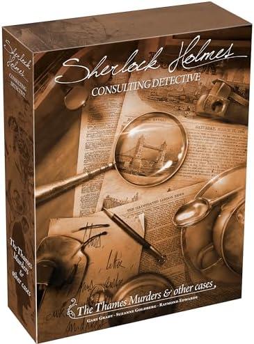 Sherlock Holmes Consulting Detective - The Thames Murders & Other Cases Board Game - Captivating Mystery Game for Kids & Adults, Ages 14+, 1-8 Players, 90 Min Playtime, Made by Space Cowboys Cover