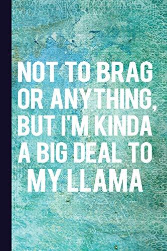 Not To Brad Or Anything But I'm Kinda A Big Deal To My Llama: 6x9 Llama Lined Animal Journal Diary, Student Study Notebook, Special Writing Workbook as a Planner Cover