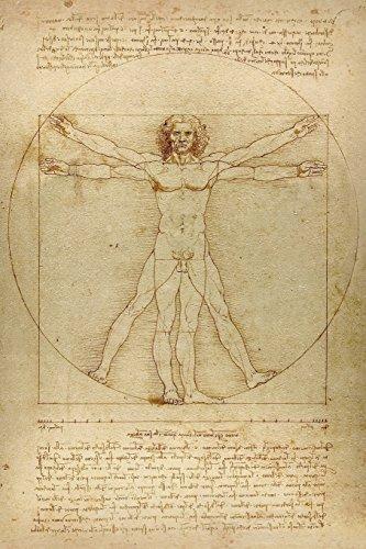 Leonardo da Vinci Notebooks - The Vitruvian Man: 120 College ruled lined pages - Leonardo da Vinci’s Notebook, Journal, Sketchbook, Diary, Manuscript (The Vitruvian Man) Cover