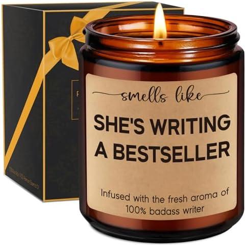 Miracu Writers Candle, Writing Writer Gifts for Women, Christmas Cool Gifts for Writers, Future Author Gifts, Funny Gifts for Novelist Scriptwriter Screenwriter, Writers Block Gifts, Gifts for Author Cover