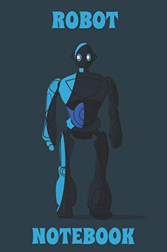Robot Notebook - Shades of Blue - College Ruled Cover