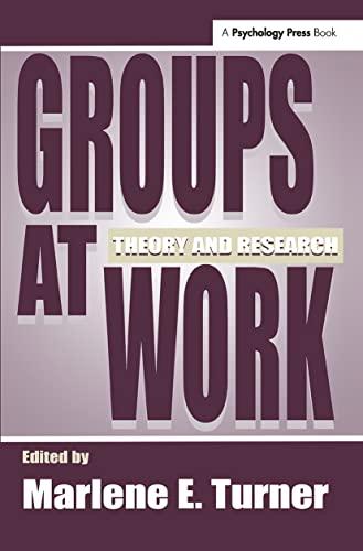 Groups at Work: Theory and Research (Applied Social Research Series) Cover