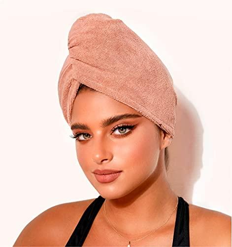 NuMe x Noa Kirel Hair Towel Microfiber Ultra Absorbent Fast Drying Soft Wrap Towel with ElasticLoop Closure, No Frizz and Friction Hair Cap for Wet Curly Long Thick Hair Cover