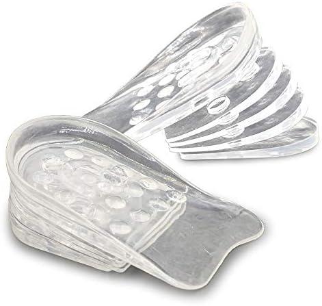 Dr.Foot Adjustable 5-Layer Height Increase Insoles, Silicone Heel Cushion Inserts for Men and Women, Gel Heel Lift Inserts for Leg Length Discrepancy Cover