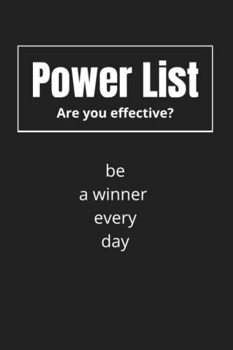 Power List: Complete five tasks a day and be a winner: Organize your day and increase your productivity Cover