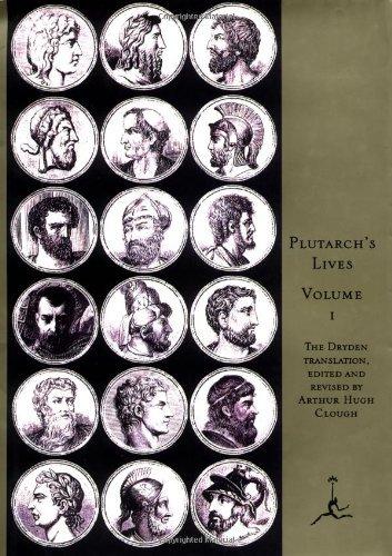 By Plutarch Plutarch: Lives of Noble Grecians and Romans (Modern Library Series, Vol. 1) [Hardcover] Cover