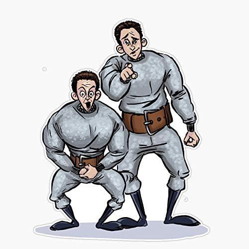 Hans and Franz Sticker Decal Bumper Sticker 5" Cover