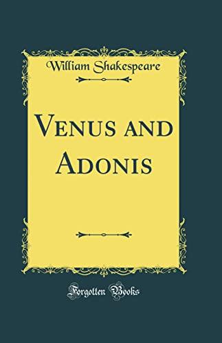 Venus and Adonis (Classic Reprint) Cover
