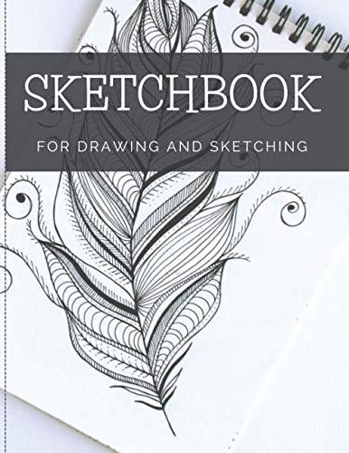 Sketchbook For Drawing And Sketching: 100 Blank Pages, Artist Sketch Pad, Durable Acid Free Drawing Paper, Ideal for Kids & Adults, White, 8' x 11.5' Cover