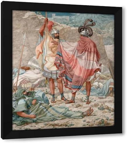 Richard Dadd 15x17 Black Modern Framed Art Print Titled: Mercy,David Spareth Saul's Life (1854) Cover