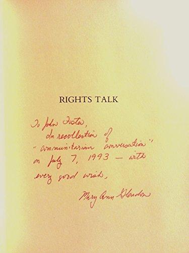 Rights Talk: The Impoverishment of Political Discourse Cover