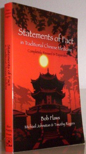 Statements of Fact in Traditional Chinese Medicine (English and Mandarin Chinese Edition) cover