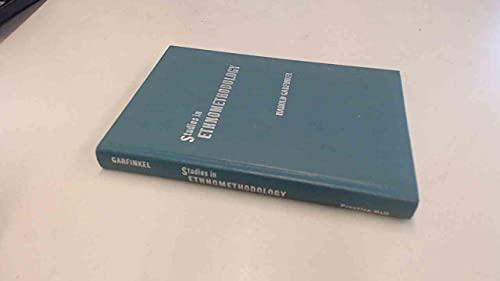 Studies in Ethnomethodology cover