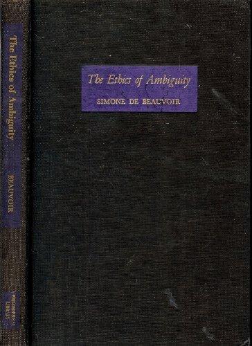 The ethics of ambiguity; Cover