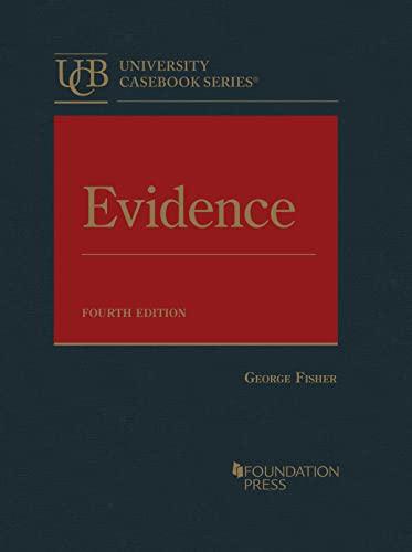 Evidence (University Casebook Series) Cover