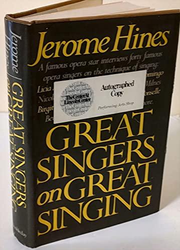 Great Singers on Great Singing cover
