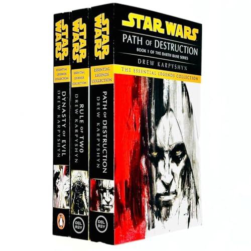 Star Wars: Essential Legends Collection Darth Bane Trilogy Books Set By Drew Karpyshyn (Path of Destruction, Rule of Two & Dynasty of Evil) Cover