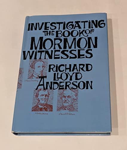 Investigating the Book of Mormon Witnesses Cover
