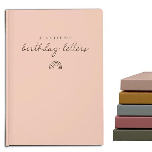 HN-Books Birthday Letters, Dear Daughter Son Journal, Personalized Name Journal, Custom Journal Gift, Birthday Letters to My Daughter, Memory Book Custom Cover Font Notebook Cover