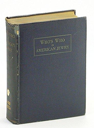 Who's Who in American Jewry 1926. Cover