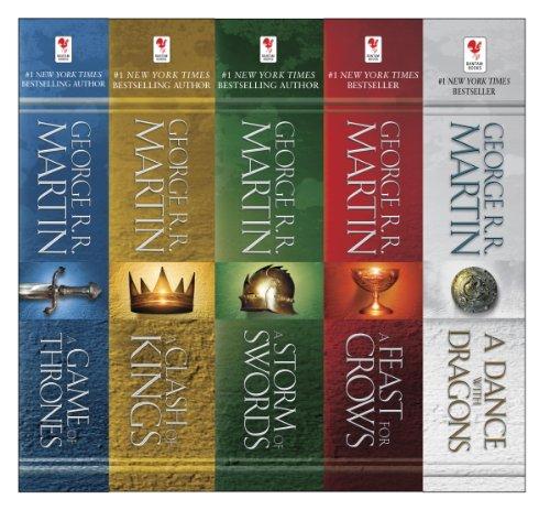 George R. R. Martin's A Game of Thrones 5-Book Boxed Set (Song of Ice and Fire Series): A Game of Thrones, A Clash of Kings, A Storm of Swords, A Feast for Crows, and A Dance with Dragons Cover