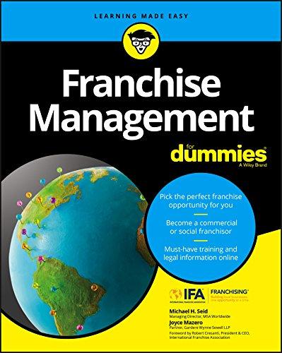 Franchise Management For Dummies (For Dummies (Lifestyle)) Cover