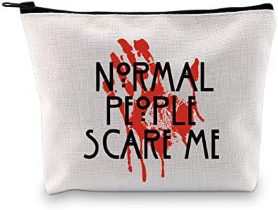 GJTIM Horror Story TV Show Inspired Gift Normal People Scare Me Halloween Party Supplies Makeup Bag (Scare Me bag) Cover